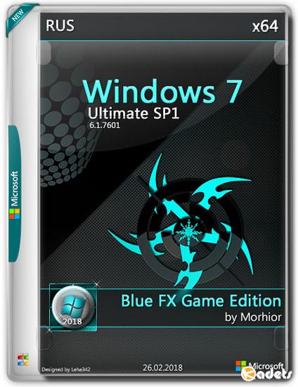 Windows 7 Ultimate SP1 x64 Blue FX Game Edition by Morhior (RUS/2018)
