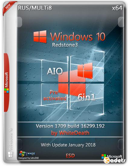 Windows 10 x64 RS3 6in1 v.1709.16299.192 by White Death (RUS/MULTi8/2018)
