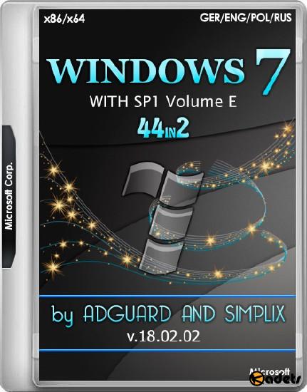 Windows 7 E with SP1 and Update x86/x64 Dec’17 ver.7601.23964 AIO 44in2 by Adguard and Simplix v.18.02.02 (MULTi4/RUS/2018)