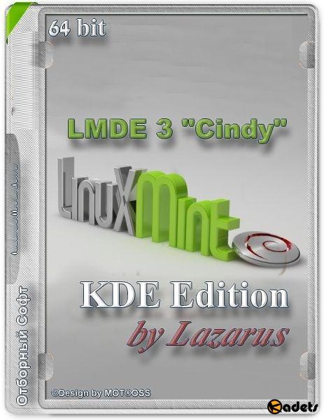 Linux Mint Debian Edition (LMDE) 3 "Cindy" KDE Edition by Lazarus [32-bit, 64-bit] (1xDVD)