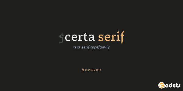 Шрифт Certa Serif