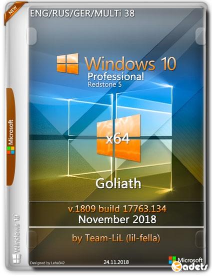 Windows 10 Pro x64 1809 Goliath November 2018 Team-lil (Multi-38/RUS)